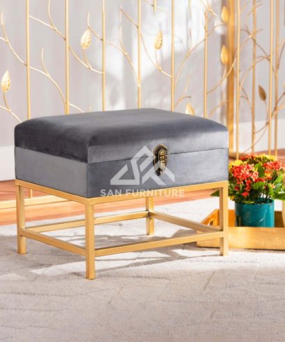 Aliana Luxe Velvet Storage Ottoman