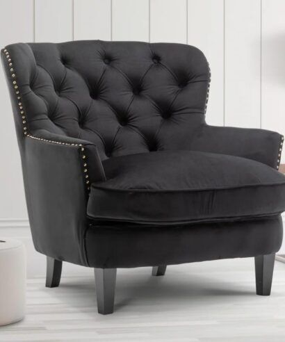 Decorative Button Tufted Back Armchair