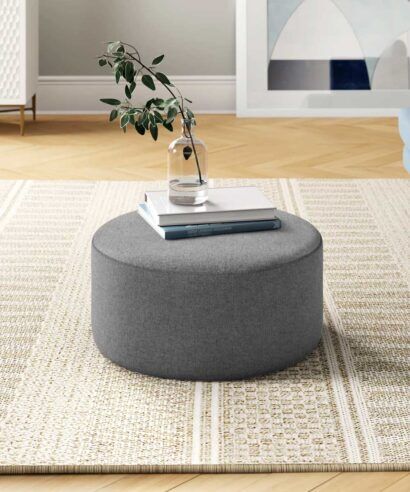 Versatile Upholstered Pouf