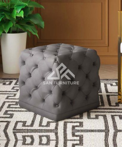 18'' Wide Velvet Tufted Square Ottoman