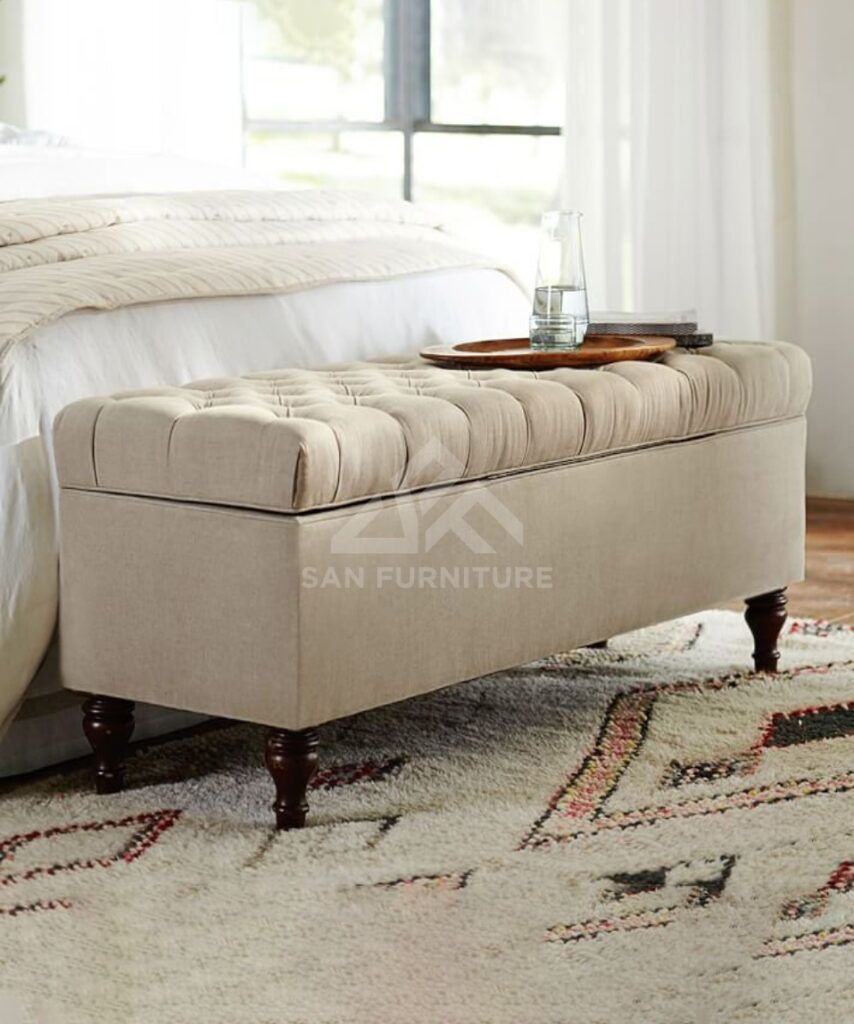 Lorraine Tufted Upholstered Storage Bench